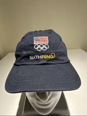 Sixth Ring Navy Olympic Flag Baseball Cap